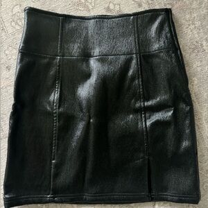 Free people patent leather black skirt